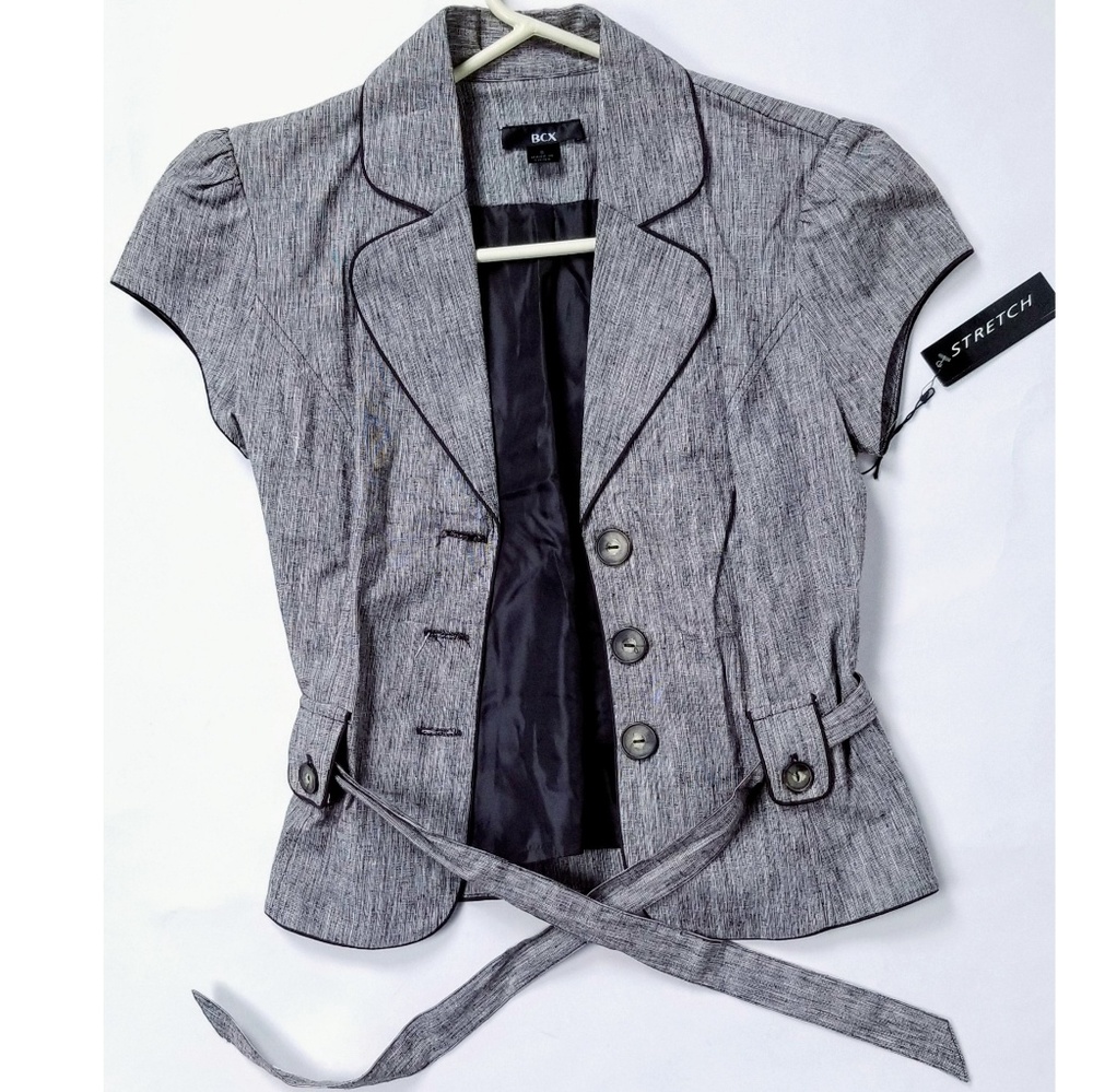 BCX Ladies Stretch Capped Sleeve Jacket NWT